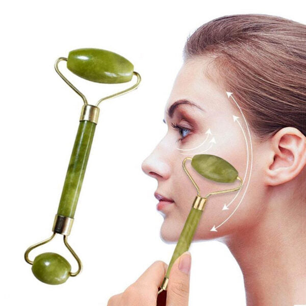 Flawless Jade Roller & Gua Sha Set – Marble Stone for Glowing, Healthy Skin